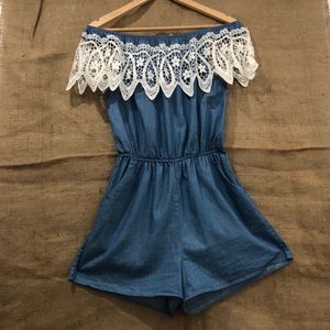 off the shoulder romper